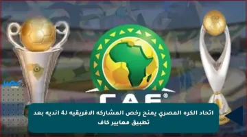 اتحاد الكرة المصري يمنح رخص المشاركة الإفريقية لـ4 أندية بعد تطبيق معايير كاف